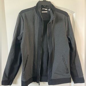 Calvin Klein Striped Black and Gray Jacket
